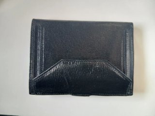 Cartera Billetera Vintage de Piel Negra (Años 90)