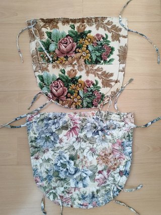 Lote 2 cojines artesanales estampado floral