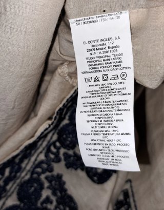 Vestido ZENDRA bordado de fibra natural