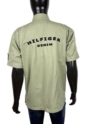 Tommy Hilfiger Denim Camicia Uomo XL Verde Vintage