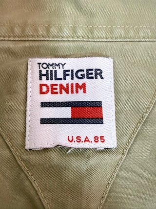 Tommy Hilfiger Denim Camicia Uomo XL Verde Vintage