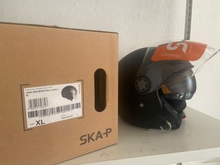 Casco Jet SKAP Negro Mate conGafa Solar Homologado