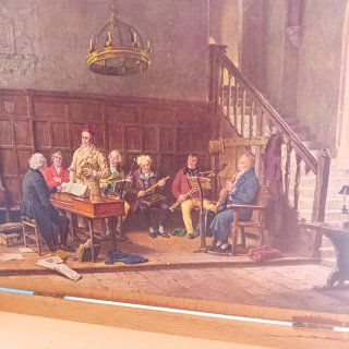 Cassettino in legno con pittura