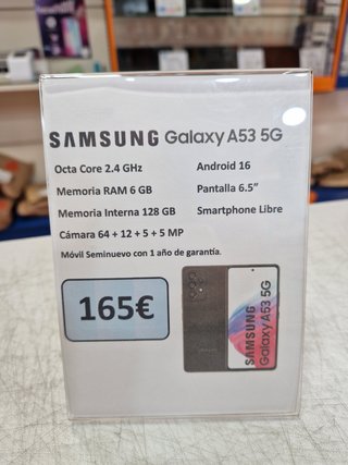 Samsung Galaxy A53 5G 128GB Negro