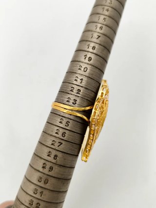 Anillo Oro 21kt Lanzadera picos