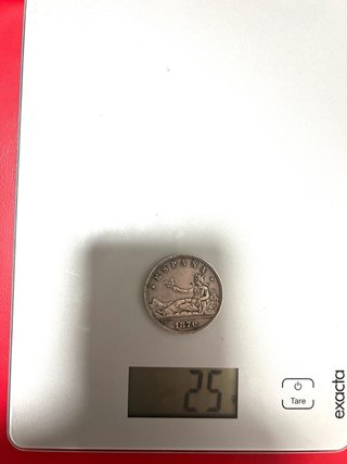 3 Monedas 5 Ptas. España 1870
