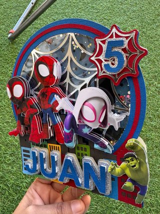 Topper Tarta Spidey y sus Amigos