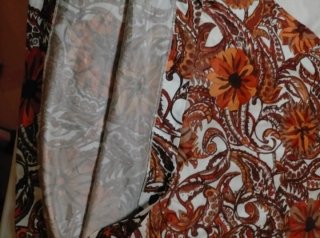 Vestido Vintage Marrón y Naranja Talla M