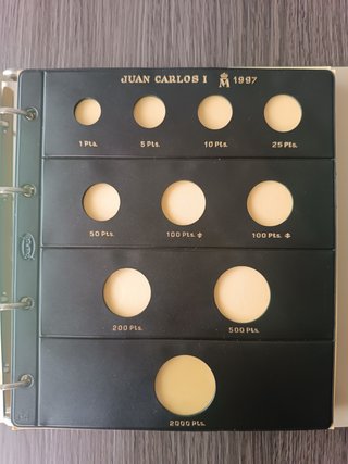 2 Álbumes monedas Pardo + 11 Hojas Peseta