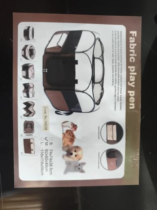 Parque para perros plegable tela M
