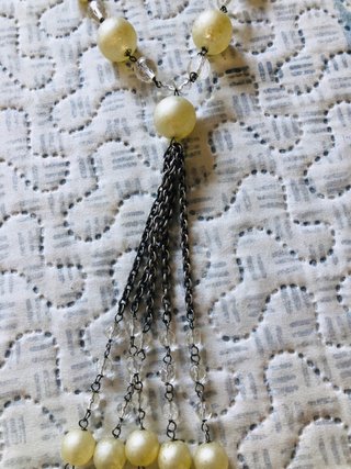 Collar CA blanco perlas