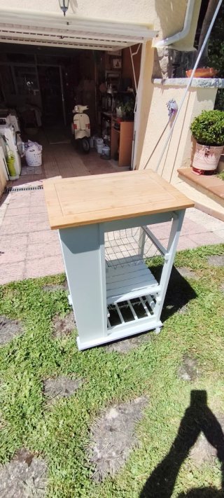 Carro de cocina madera y metal
