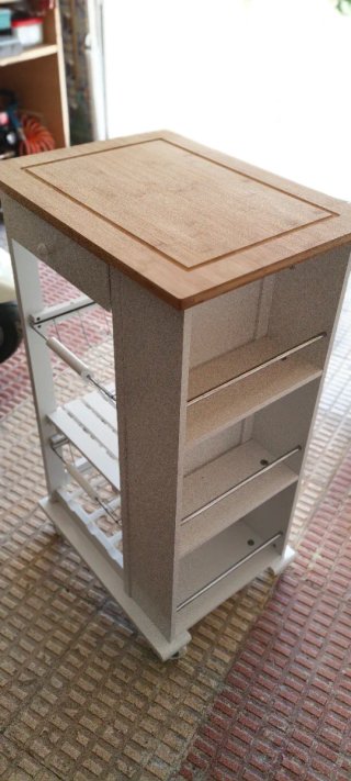 Carro de cocina madera y metal