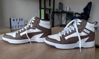 Zapatillas Puma Rebound Marrones y Blancas 40,5