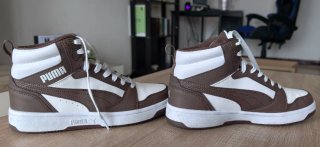 Zapatillas Puma Rebound Marrones y Blancas 40,5