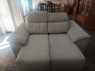 Chaise longue 2 plazas tela beige