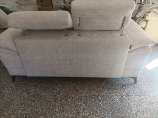 Chaise longue 2 plazas tela beige