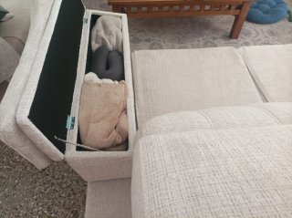 Chaise longue 2 plazas tela beige