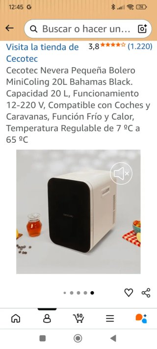 Cecotec Nevera Portátil 20L Frío/Calor