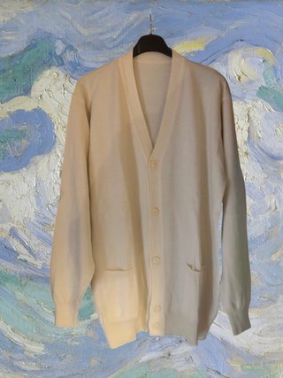 Cardigan bianco classioco Vintage Anni 80/90 Tg L