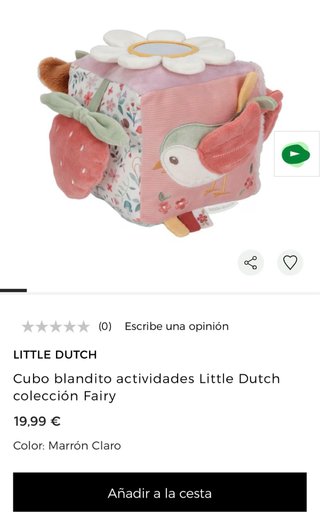 Cubo sensorial Montessori tela Little Dutch