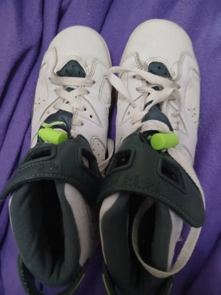 Jordan Zapatillas Blancas y Verdes