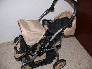 Carrito doble de juguete abatible
