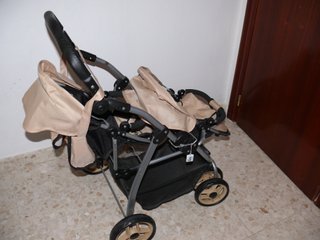 Carrito doble de juguete abatible