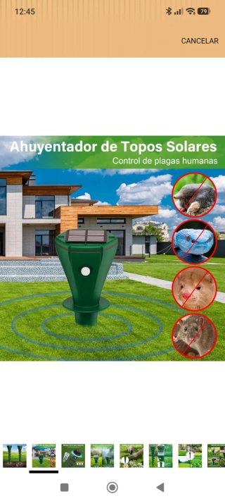 Ahuyentador de topos, animales y plagas solar Patt