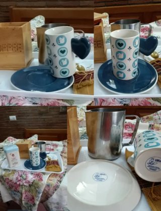 Set de cafe y Cortina