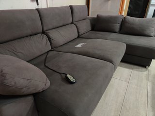 Sofá Chaise Longue Gris Eléctrico