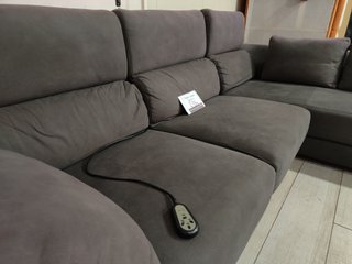 Sofá Chaise Longue Gris Eléctrico