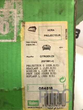 Faro izquierdo citroen zx