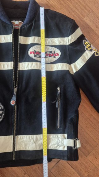 Giacca vintage Harley-Davidson Racing Camoscio L