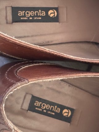 Zapatos Oxford Marrón y Rojo Talla 37