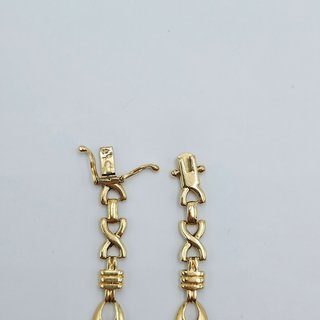 Pulsera de Oro Maciza 18K Combinada, 11,36gr, 21cm