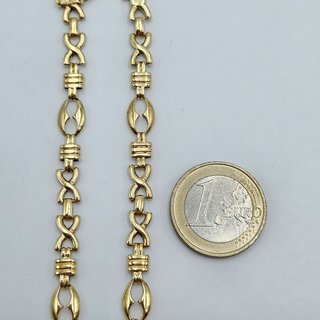 Pulsera de Oro Maciza 18K Combinada, 11,36gr, 21cm