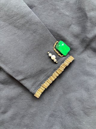 Abito vintage Lady Chemerlang nero verde M