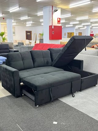 Sofá Cama Negro Terciopelo Nuevo en caja