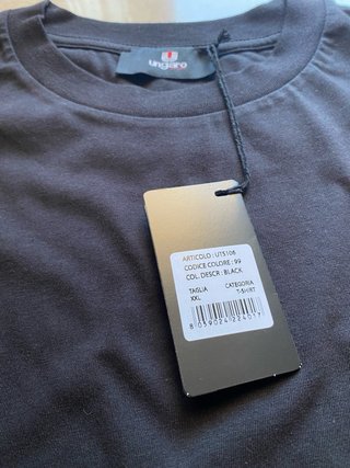 T-shirt Ungaro XL nera nuova con cartellino