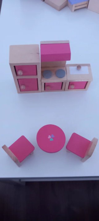 Muebles Madera Casita Muñecas