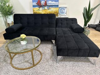 Sofá Cama Negro Terciopelo