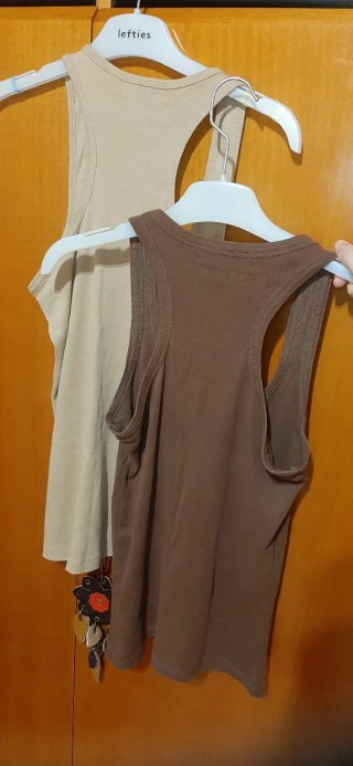 Pack 2 Camisetas tirantes Talla M tonos marrones