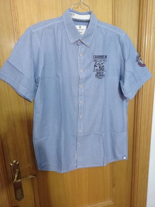 Camisa SASEF Azul Rayas Talla L