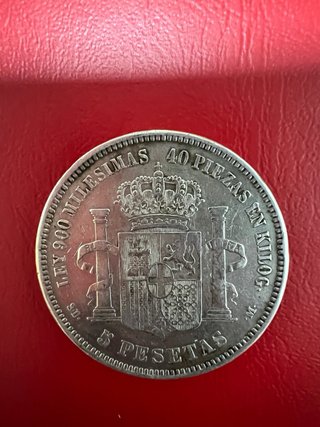 Dos Moneda Amadeo I Rey de España 1871