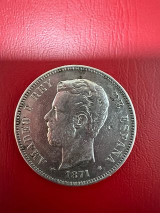Dos Moneda Amadeo I Rey de España 1871