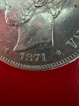 Dos Moneda Amadeo I Rey de España 1871
