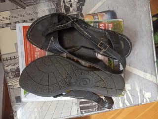 Sandalias negras mujer