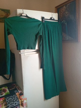 Conjunto Blusa y Pantalón Verde