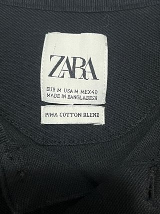 Polo Zara Negro Talla M